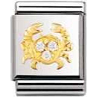 Nomination BIG - STERNZEICHEN Edelstahl, 18K-Gold und Cubic Zirc. (Krebs) - weiß