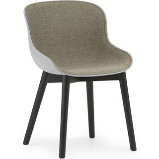 Normann Copenhagen Hyg Stol Betrukket Forside / Sort Egetræ - Stole Uld Grå - 605068