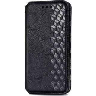 Asus Zenfone 8 Flip Retro Mønster Læder Flip Cover m. Pung - Sort