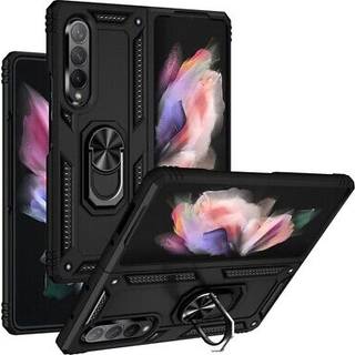 Samsung Galaxy Z Fold3 5G Hybrid Cover med Metal Stativ - Sort