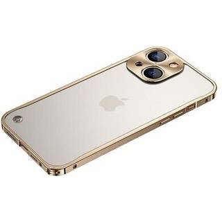 iPhone 13 Mini Metal Bumper med Plastikbagside - Guld
