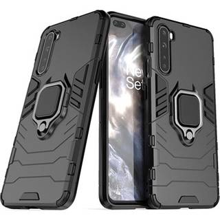 OnePlus Nord Hybrid Cover med Ring Holder - Sort