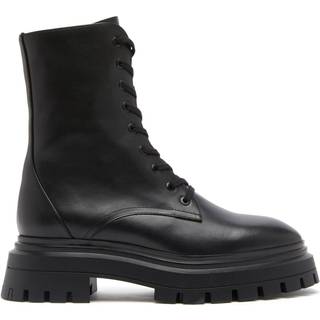 Stuart Weitzman Bedford Sleek Lace-up Bootie - Woman Boots And Booties Black 37.5