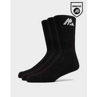 MONTIREX 3-Pakke Crew Sokker Herre, Black - 42-46
