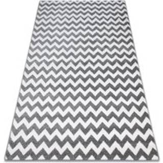 Tæppe SKETCH - F561 grå/hvid - Zigzag 160x220 cm