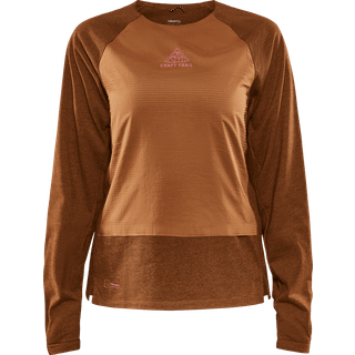 Craft ADV Trail Wool Wind LS Tee, Str. XS, Kvinder - Let og varm langærmet løbetrøje til trailrunning