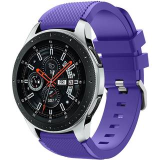 Samsung Galaxy Watch (46mm) erstatnings urrem i silikone med Twill tekstur - Lilla