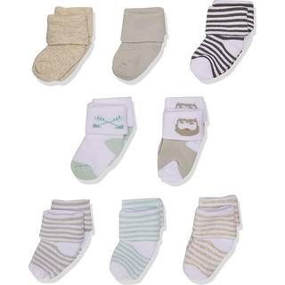 Luvable Friends Baby Boys Nyf?dte og Terry Socks Owl 0-6 m?neder os