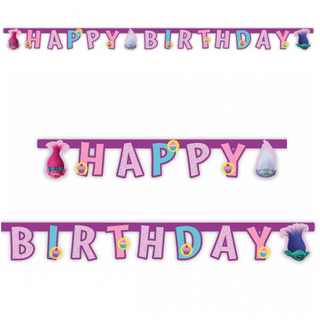 Trolls Happy Birthday banner