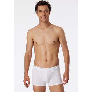 Schiesser Revival Herren Shorts weiß Reine Baumwolle unifarben