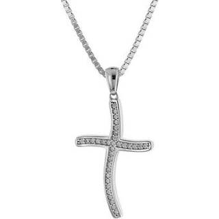 trendor 75599 Kreuz-Anhänger 20 mm mit Halskette für Frauen Silber 925