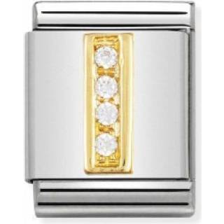 Nomination BIG - BUCHSTABEN Edelstahl, 18K-Gold und Cubic Zirc. (I) - weiß