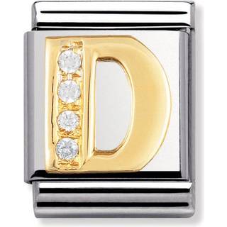 Nomination BIG - BUCHSTABEN Edelstahl, 18K-Gold und Cubic Zirc. (D) - weiß