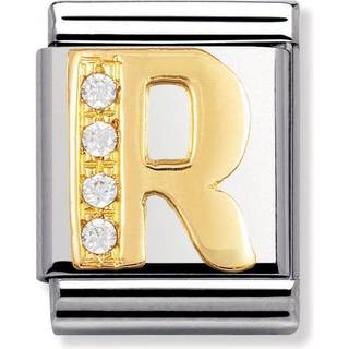 Nomination BIG - BUCHSTABEN Edelstahl, 18K-Gold und Cubic Zirc. (R) - weiß