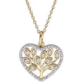 trendor 15163 Damen-Collier 925 Silber Vergoldet Herz