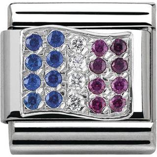 Nomination Classic - Composable Classic Flaggen - Silber, Zirkonia - Frankreich - 330318/03 - bicolor