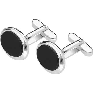 trendor 15072 Manschettenknöpfe 925 Silber mit Onyx