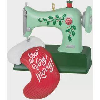 Hallmark keepsake symaskine julepynt 2023 """" Sy meget glædelig! """" Gave til quilters Crafters bedstemor mor