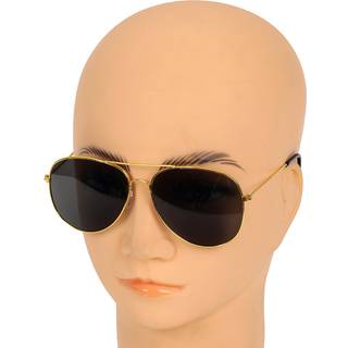 Pilot solbrille guld m/sort glas