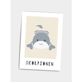 Børneplakat Stjernetegn A5 - Skorpionen