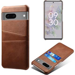 SKALO Google Pixel 7a PU-læder Kortholder Cover - Brun