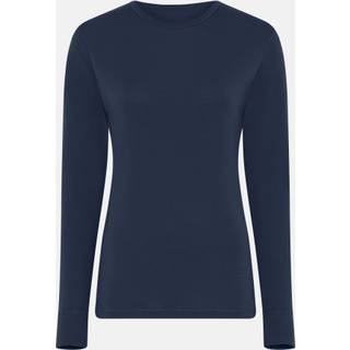 Langærmet t-shirt | 100% merino uld | Navy