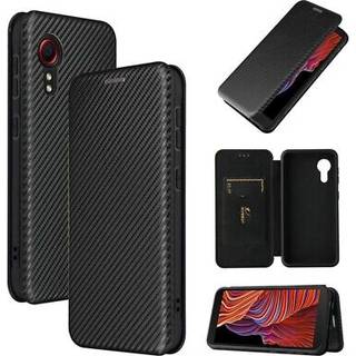 Samsung Galaxy Xcover 5 Flip Cover - Karbonfiber - Sort