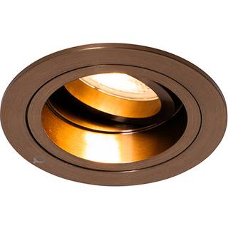 Indbygget spotlight mørk bronze rund roterbar og vippbar - Chuck
