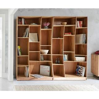 2er-Set-Standregal Live-Edge 240 cm Akazie Natur