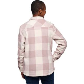 Black Diamond Women's Project Lined Flannel Shirt Pale Mauve-Off White Plaid, L