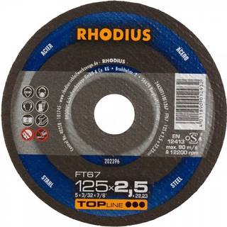 RHODIUS Skæreskive FT 67 25 stk. Ø125 mm 2,5 x 22,23 mm (202396)