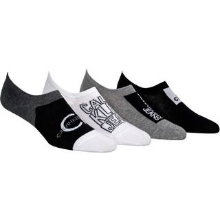 Calvin Klein 4-pak Sneaker Liner Socks Gift Box - Black/Grey - Str 40/46 * Kampagne *