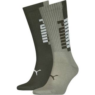 Puma 2-pak Seasonal Logo Crew Sock - Green - Str 39/42