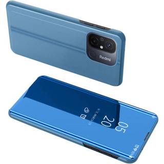 SKALO Xiaomi Redmi 12C 4G Clear View Mirror Etui - Blå