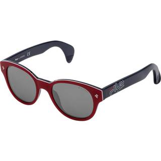 Lozza Mand SL4251 - FILA BY LOZZA TACX Solbriller Acetat Rød Sølv Rund Normal Spejl