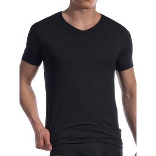 Olaf Benz Herren V-Shirt schwarz Baumwolle & Mix unifarben