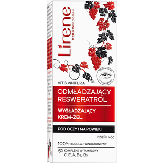 Lirene Rejuvenating Care Resveratrol Smoothing Eye & Eyelid Cream-Gel Foryngende øjencreme til at behandle hævelser og mørke rande 15 ml - 15 ml