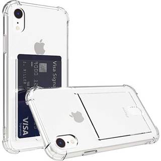 Transparent bagcover med kortrum iPhone XR