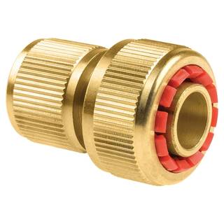 Cellfast slangekobling med stop, messing, 3/4"