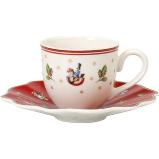 Villeroy & Boch Toy's Delight espressokop med underkop Hvid/Rød