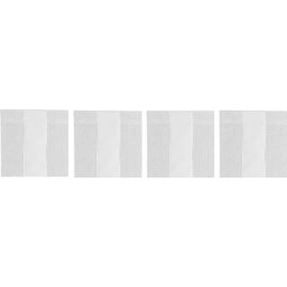 Diyti Wide Stripe Glasbrikker 10x10 Cm 4-pak e - Dækkeservietter & Coasters Polyester Hvid - 12-WHIC-WS-WHI/WHI