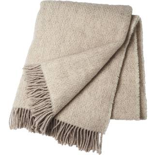 Scandi Living Sandstone uldplaid 130x180 cm Beige