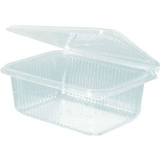Salatbæger m/hængslet låg 1000 ml 50 stk 17 x 16,3 x 7 cm Klar PP