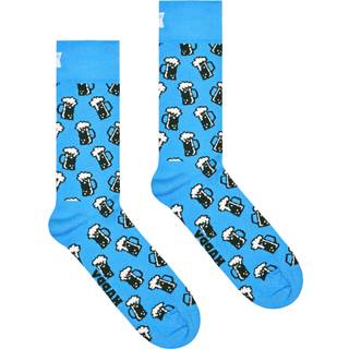 Happy Sock Beer Sock - Lightblue/White - Str 36/40