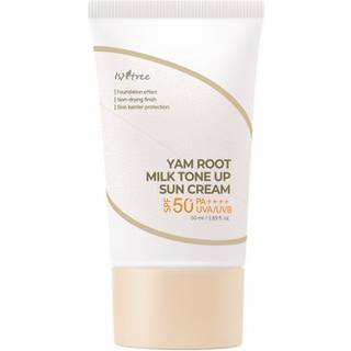 ISNTREE YAM ROOT MILK TONE UP SUN CREAM 50ML 1.69 FL OZ | Fugtgivende tonet SPF50 ? | Naturlig dækning | Vegansk hudpleje | Koreansk hudpleje