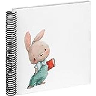 Bunny Nosey Spiralalbum Hvid - 24x24 cm (40 Hvide sider / 20 ark)