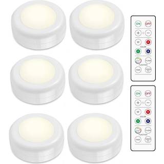 INF LED Spotlight Sæt – 6 stilfulde lygter med 2 praktiske fjernbetjeninger