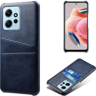 SKALO Xiaomi Redmi Note 12 4G PU-læder Kortholder Cover - Blå