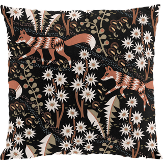 Arvidssons Textil Stjärnspeja pudebetræk 47x47 cm Sort/Rust