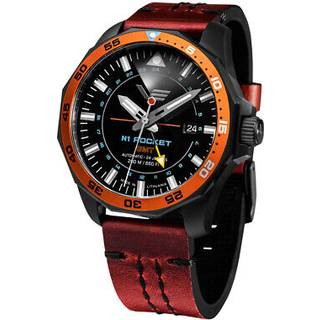 Vostok Europe NH34-225C714Sil Rocket N-1 Sort/Gummi Ø46 mm